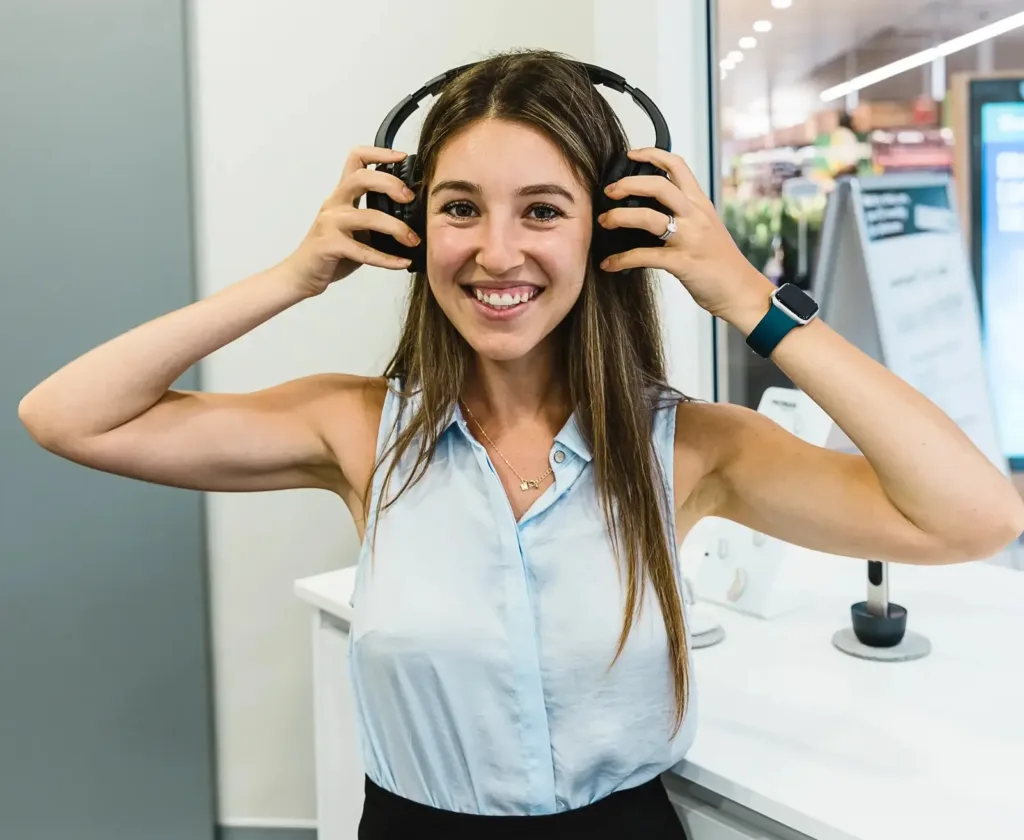 headphones on