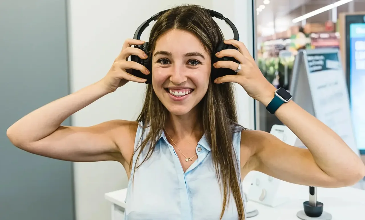 headphones on